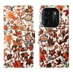 A D Enterprises Orange Pattern Flip Cover for Tecno Spark Go 2023 | Magnetic Case | Shock Absorbent | Flip Cover Tecno Spark Go 2023