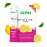 OZiva Women's Multivitamins Fizzy Drink | Multivitamins for Women | Lemon (Pack of 5)