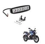 KOZDIKO 6 LED Rectangular Fog Light Bar Spot Beam White Light For Bajaj NS 200