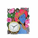 SA SHIVA ARTS MDF Lord Krishna Analog Wall Clock for Living Room