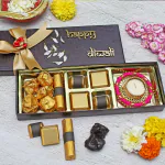 Velvet Fine Chocolates Diwali Gift Hamper with Premium Chocolates with Designer Diya