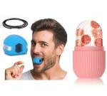 Kayru Jawline Exerciser Tool Men Jaw Line Shaper Jaw Shaper With Ice Roller For Face Ice Face Roller For Women Combo (1 JAWLINE EXERCISER & 1 SILICONE ICE ROLLER)