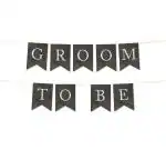 Festiko Groom To Be Party Collection, Hanging Pennant Banner Party Banner With String, Groom To Be Banner