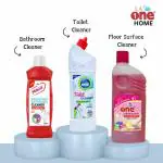 LA ONE Toilet Bowl Cleaner I Bathroom Tiles Cleaner I Floor Surface Cleaner Sparkling Shine 500ml*3