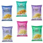 Charliee Tea time Namkeen Assorted Combi Pack of 6 (Lemon Bhel,Lite Bhel,Mix farsan,Lite chivda,Salted boondi,Mora sev)