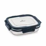 Dhara Stainless Steel Blaze Airtight Leak Proof Lunch Box 600 ml Blue | Tiffin Container for Adults & Kids | Meal Lunch Box Set for Office, School and Travelling