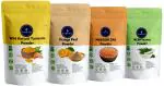 VEDICINE Pure Masoor Dal, Wild Kasturi Turmeric, Orange Peel, Neem Leaf Powder (100gmx4)