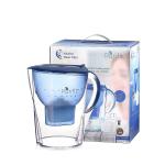 Purifit Powerful Alkaline Media and Sediment Water Filter Pitcher with Micro-Flow Technology 3.5-litres, Equipped with Carbon (Blue, Pack of 1)