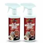 Quiclean All New Wood Shine Spray for Furniture| Natural Wood Cleaner, Shiner & Conditioner | Wood Shine Polish for Furniture, laminates and flooring| Cleans, Protects & Shines Wood Furniture Surfaces | Skin Friendly | 500ml(Pack of 2)