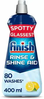 Finish Dishwasher Rinse Aid Lemon For Shinier and Drier Dishes 400ml