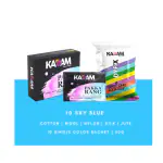 Kadam Fabric Dye Colour, Shade No 10 Sky Blue 50g Pack of 10 Single Color Pouches ,Includes Color Fixer ,Kadam Pakka Rang