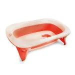 Luvlap Pink Aqua 2 In 1 Folding Baby Bath Tub Cum Bather With Anti Slip Base (0-6 M)