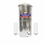 Apeiron Stainless Steel Non-Electric Water filter With 2 Ceramic Candle With Brass Knob 21 Liter