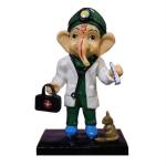 Craftomanic Resin Doctor Ganesha Idol For Home Decor Showpiece (Multicolour, 18.5 X 8 X11 Cm) | Lord Ganesha Statue For Home Decor