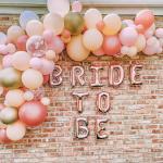 SPECIALYOU.IN 53 Items Bride to be Decoration Set Combo for bachelorette party decorations with Pastel Pink, Rose Gold, Peach, Golden Chrome and Rose Gold Confetti Balloons with Bride to be foil balloon