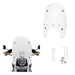 Dhe Best White Wi-02 Bike Front Windshield For Royal Enfield Thunderbird 500 Model 2