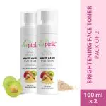 La Pink Ideal Bright Face Toner With White Haldi & Cactus Flower for Brightened Glass Skin (Pack of 2)