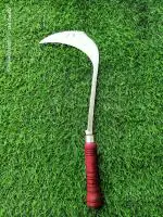 JDB Wooden Handle Pruning Curved Sickle, Light Weight for Gardening and Agriculture Purpose 14 inch