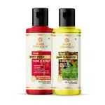 Khadi Organique Rose Honey Body Wash & Saffron, Tulsi & Reetha Shampoo (Pack Of 2) 420 ml