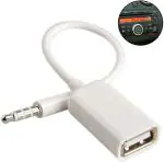ASTOUND 3.5mm Male AUX Audio Plug Jack to USB 2.0 Female Converter Cable Cord