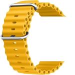 JOBINKA (Ocean Zikzak Metal Lock 23mm Boat Xtend Yellow) Soft Silicone Metal Lock 23mm Smart Watch Strap for Boat Xtend Smart Watch Strap ONLY FOR BOAT XTEND Watch Strap (Yellow)
