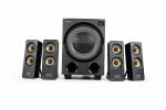 F&D F7700X 4.1 Channel Bluetooth Home Audio Multimedia Speaker & Home Theatre, 80 Watt with Subwoofer Satellite Speaker, Multicolor LED Display, Remote, Digital FM & USB