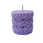 KRISHNA ALO VGroot Rose Round Pillar Scented Candle (1 Pack, Lavender) for Home Decor, Bathroom, Bedroom, Gift, Diwali, Birthday, Valentines, New Year, Christmas