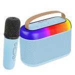 pTron Fusion Joy 20W Bluetooth Speaker with Wireless Karaoke Mic, 6Hrs Playtime, Vivid RGB Lights (Blue)