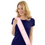 AMFIN Happy Birthday Sash for Birthday Part Decoration / Birthday Girl Photoshoot Accessories Items For Kids - Light Pink with White Text