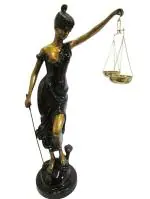 RHYTHM ENTERPRISE Large - Brass Statue of Lady Justice - ANDHA KANOON - Lawyer Statue - India Advocate Politics (1970)