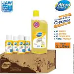 MicroDefence Floor & Surface Cleaner Zesty Lemon,1 Forever Empty Bottle & 4X50 ML Concentrates