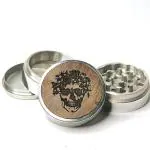 RUSTIC HORSE 2.25 inch Metal Herb Crusher 4 Piece Spice Herb Grinder with Wood top - Pick Your Design (BAT)