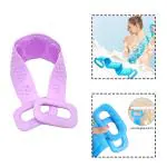 GRIDLAB Silicone Bath Body Brush Exfoliating Double Side Silicone Body Back Scrubber Belt Long Back Cleaning Shower Strap for Men Women