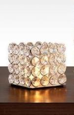 CraftVatika Black Metal Crystal Votive Candle Holder 7.62 x 7.62 cm