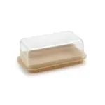 Birudmart Plastic Butter Dish with Lid, Small Butter Keeper Holder Storage Box Tray Dish Plate with Cover