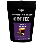 Colombian Brew Vanilla Filter Coffee Powder, Arabica Roast & Ground, 250g (Make Espresso, French Press, Cold Brew, Hot Brew)