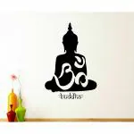 Wallzone Black Vinyl Budha Large Wallsticker, 60 X 900 Cm