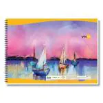 Youva Navneet| Premium Drawing Notebook for students and budding artists| Wiro / Spiral NoteNotebook Bound| A3 size - 29.7 cm x 42 cm| Plain| 60 Pages