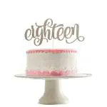 Festiko 18th Birthday Cake Toppers Eighteen Cake Topper Rose Gold Glitter