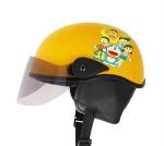 Western Era Cartoon Character Open Face Helmet for Kids (3-12 Yrs, Yellow Glossy)