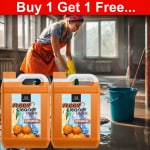 BLISS & BLUSH Floor Cleaner Liquid orange 10Liter Tile & Marble Cleaner | Eco-friendly, Organic & Non-Toxic | Skin Safe, Baby Safe & Pet Friendly