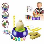 VAIDUE Handmade Multicolor Sculpting Clay Pot Making Machine with Colors and Stencils Kids Educational Toy