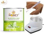 DR HONEY hair removal wax Aloevera wax strip stick knaif and heater good for your skin all skin type 601.13