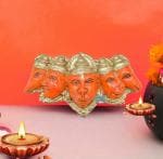 Blessing BUDDHA Panchmukhi Hanuman ji Statue for Door Entrance Wall Hanging Idol (7 x 4) Inches vastu Pooja Balaji Murti