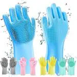 Vitomine Silicon Hand Gloves For Dish Washing, Gloves For Washing Utensils, Cleaning Gloves For Kitchen, Kitchen Gloves