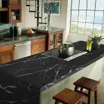 SOJITRA HUB Marble Contact Paper Matte Black Peel and Stick Kitchen Countertops Paper Black and White Marble Wallpaper Removable Self Adhesive Cabinet Covers Furniture Renovation Upgrade