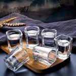 Nirgun Empex Fancy Curved Design Square Shape Thick Bottom Glass Heavy Base Shot Crystal Clear Glass Set Pony hot for Beverage Drinking|Vodka|Tequila|Liquor Fancy Scotch|Shot Glass|Set of 12 - 50ml