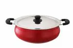 SOWBAGHYA Aluminium Biryani Pot with Lid, 6 L (Red) Handi | Patila | Bhagona | Tapeli with LID | Multipurpose Aluminium Cooking Utensils for Kitchen | Dishwasher Safe | Metal Spoon Friendly