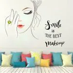 Customscart Large Removable Smile Is the Best Makeup Wall Sticker 80 cm