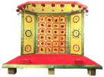 DECORATION CRAFT Eco friendly Made with Wood & Cloth, Ganesh Temple - Small Temple